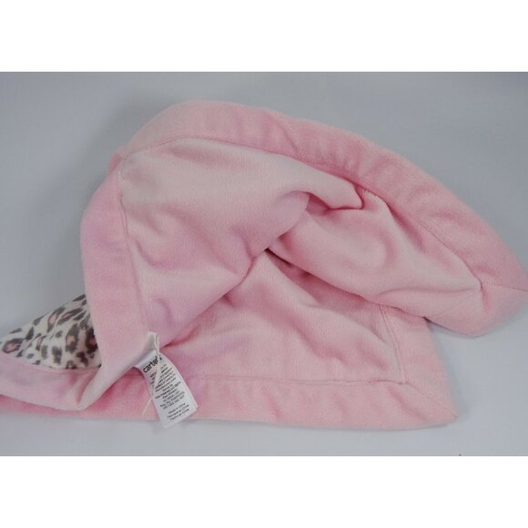 Carter's Lovey Baby Safety Blanket White Bear Plush Pink Leopard Print - Picture 4 of 4